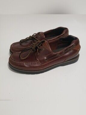Sperry Top-Sider Lanyard 2-Eye Boat Shoes Brown Leather Men’s 11M 0578633 Kept..